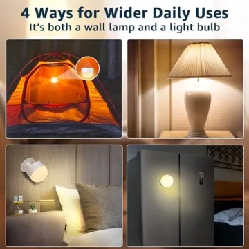 merloly Rechargeable Light Bulbs with Remote Control