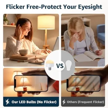 merloly Rechargeable Light Bulbs with Remote Control