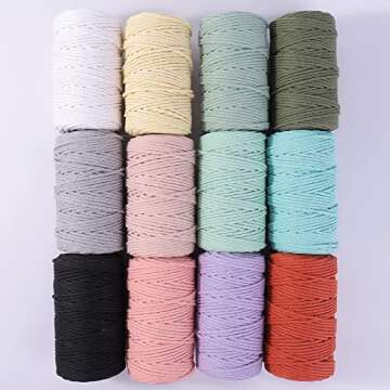 Light Grey Macrame Cord 4mm x 109Yards for Crafting