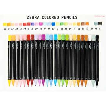 Zebra Pen Zensations Mechanical Colored Pencils, 2.0mm Point Size, Assorted Colored Lead, 24-Count