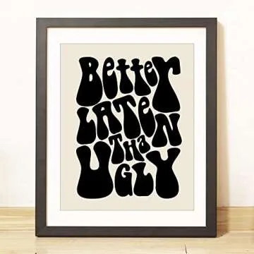 Funny Vintage Print for Girls Bathroom Decor