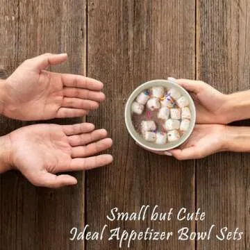 Wrova Wheat Straw 10oz Dessert Bowls Set of 8 - Unbreakable