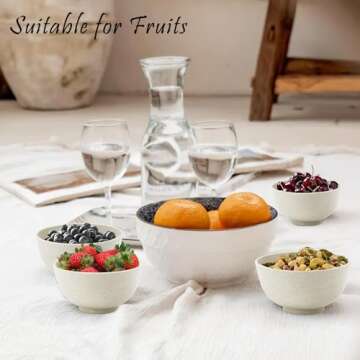 Wrova Wheat Straw 10oz Dessert Bowls Set of 8 - Unbreakable