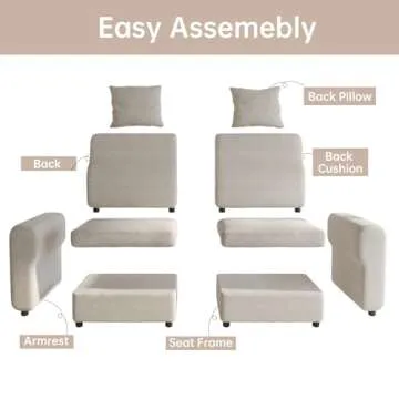 Guyii Velvet Sectional Sofa, Modern Oversized 9-Seater Sofa with 5 Pillows and Storage Footstool, 183.46" L Convertible Sofa with Cushions, U-Shaped Sofa for Living Room, Apartment, Home