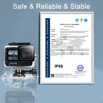 FitStill 196FT/60M Waterproof Case for Go Pro Hero 13/Hero12 Black/Hero11 Black/Hero10 Black/Hero9 Black,Protective Underwater Diving Housing with Accessories for Hero13/12/11/10/9 Black Action Camera