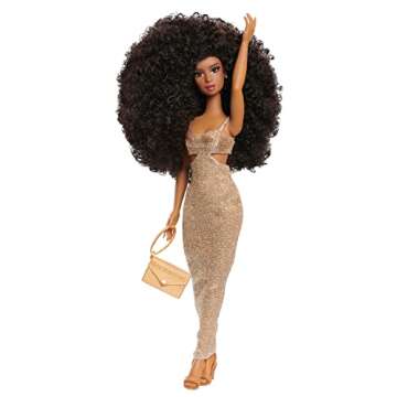 Naturalistas 11-inch Fashion Doll Dayna and Accessories, Dark Brown Hair, Brown Eyes, Pretend Play