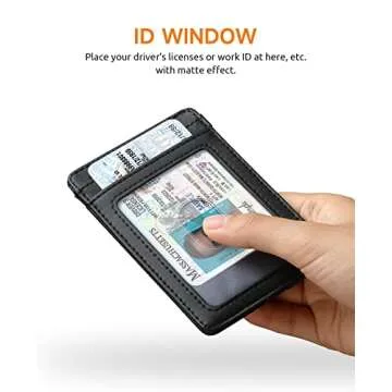 Buffway Men's Slim RFID Blocking Wallet - Minimalist Design