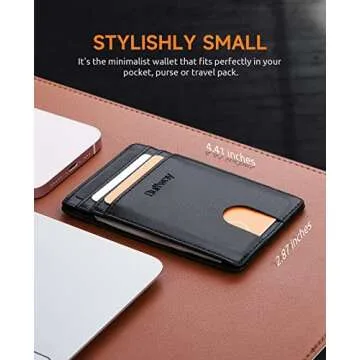 Buffway Men's Slim RFID Blocking Wallet - Minimalist Design