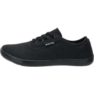 WHITIN Womens Canvas Minimalist Barefoot Sneakers 7 7W