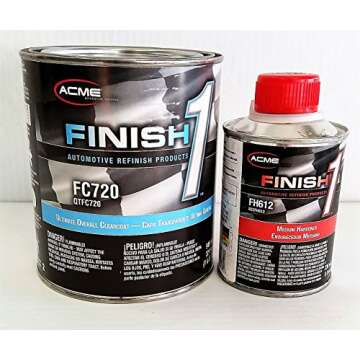 FC 720 Quart Kit W/FH 612 Hardener a Sherwin Williams Finish1 Urethane Clear Coat Restoration Auto P...