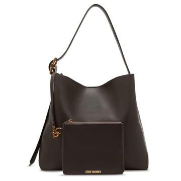 Steve Madden LACY Tote - Versatile Chic Handbag in Chocolate