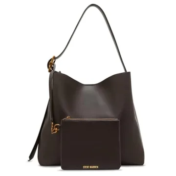 Steve Madden LACY Tote - Versatile Chic Handbag in Chocolate