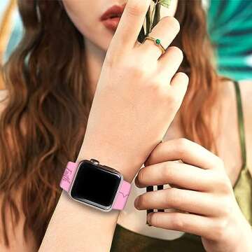 Breast Cancer Awareness Strap Compatible with Apple Watch Band 38mm 40mm 41mm 42mm 44mm 45mm 49mm Men Women,Adjustable Soft Silicone Sport Wristbands for iWatch Ultra Series 9 8 7 6 5 4 3 2 1 SE