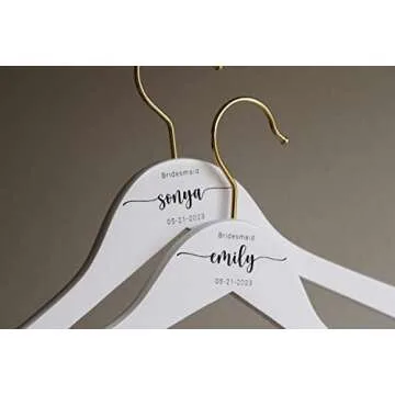 Personalized Bridesmaid Hangers - Custom Wedding Hangers - Bridal Dress Hanger