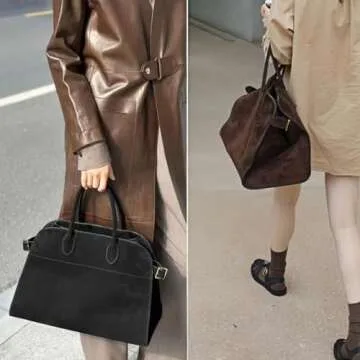 Women's Suede Tote Bag – Stylish, Spacious & Chic