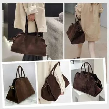 Women's Suede Tote Bag – Stylish, Spacious & Chic