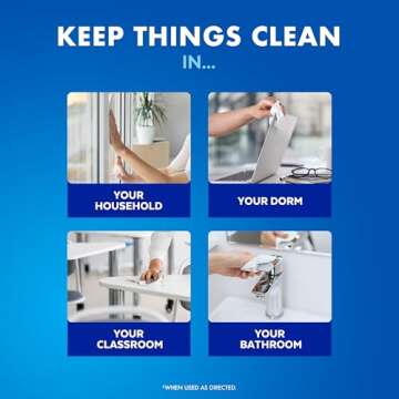 Lysol Disinfecting Wipes Bundle, Home Apartment Dorm Room Essentials and Cleaning Supplies, All Purpose Cleaner, Multi-surface Cleaning Wipes, Lemon and Lime Sanitizing Wipes Bundle, 80 Count