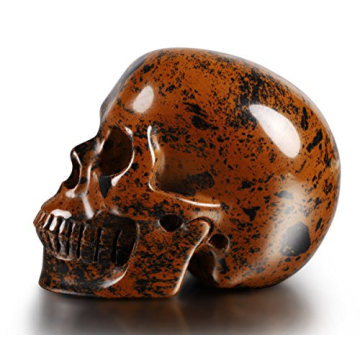 Skullis 2.0" Mahogany Obsidian Crystal Skull Head