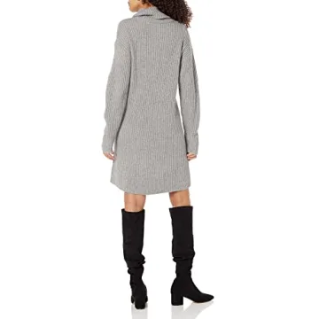 Stylish Cozy Turtleneck Dress by The Drop for Women