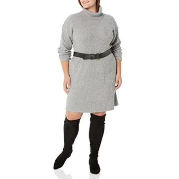 Stylish Cozy Turtleneck Dress by The Drop for Women