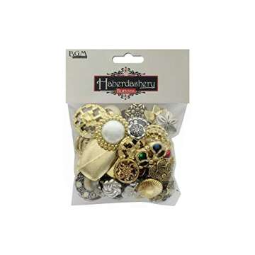 Buttons Galore and More Haberdashery Collection – Trendy Craft Buttons and Embellishments for DIY ...