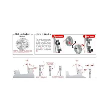 Freud SBOX8 8-Inch Box Joint Cutter Set for Woodworking