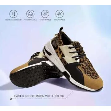 LUCKY STEP Women's High Heel Wedge Sneakers - Cute Casual Shoes for Every Occasion