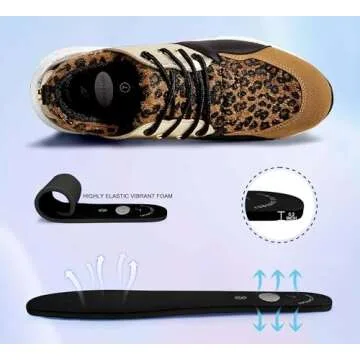 LUCKY STEP Women's Cute Wedge Sneakers for Comfort