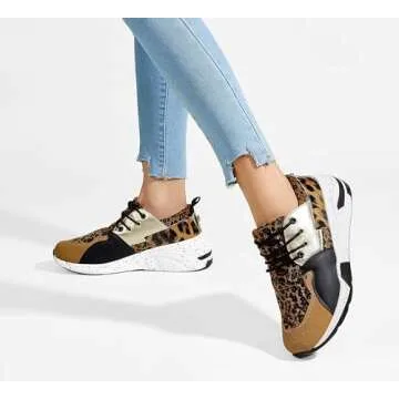 LUCKY STEP Women's Cute Wedge Sneakers for Comfort