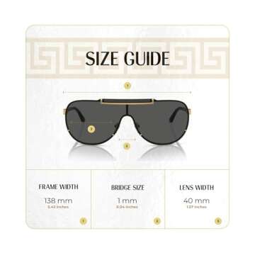 Versace 40MM Gold Grey Sunglasses With Eyewear Kit