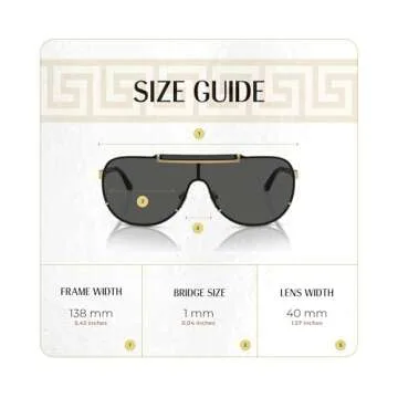 Versace 40MM Gold Grey Sunglasses With Eyewear Kit