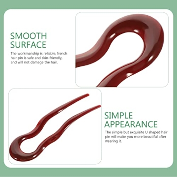 Elegant LALAFINA U-Shaped Hair Pins for Stylish Hair Dos