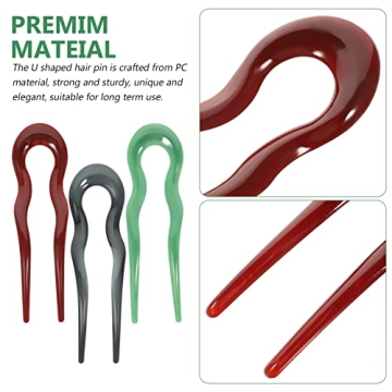 Elegant LALAFINA U-Shaped Hair Pins for Stylish Hair Dos