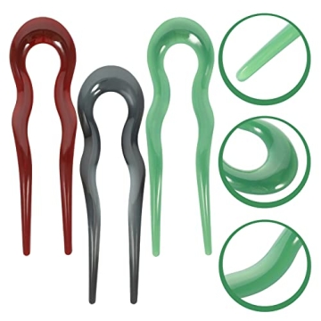 Elegant LALAFINA U-Shaped Hair Pins for Stylish Hair Dos