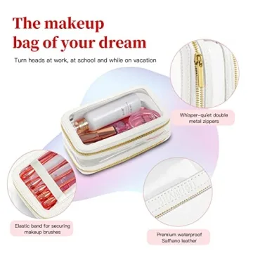 Stylish SEAMOSH Women's Makeup Travel Bag in White