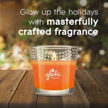 Glade Candle Jar, Air Freshener, Golden Pumpkin & Spice, Limited Edition Scent, 3.4 oz, 2 Count