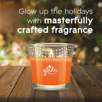 Glade Candle Jar, Air Freshener, Golden Pumpkin & Spice, Limited Edition Scent, 3.4 oz, 2 Count