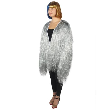 Unisex Shiny Tinsel Foil Jacket for Festivals and Raves