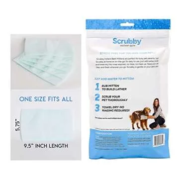 Scrubby Pet No Rinse Mitts - Easy Pet Grooming Solution