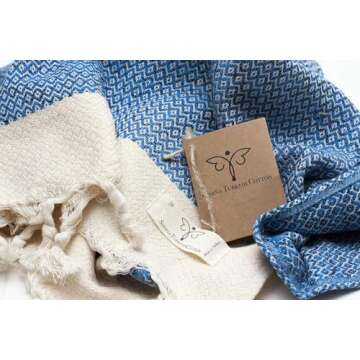 SMYRNA TURKISH COTTON Vintage Series Turkish Hand Towels, 16x40 inch, Decorative Turkish Hand Towels...