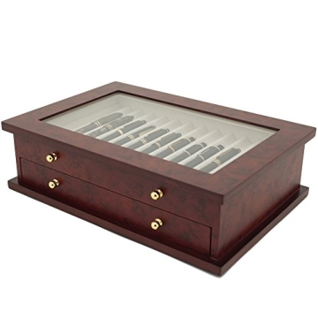 Tech Swiss 26 Pen Box- Elegant Burlwood Storage Solution