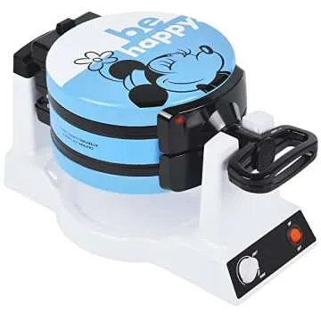 Disney Mickey & Minnie Double Flip Waffle Maker - Non-Stick Appliance for Fun and Family Breakfasts