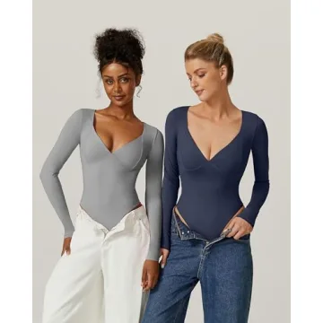 Elevate Your Style with QINSEN V Neck Bodysuit