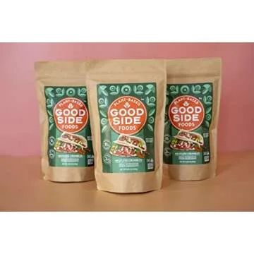Goodside Foods Plant-based Meatless Crumbles | Non-GMO | Only 3 Ingredients and Not Made with Soy | 17g Plant-Protein Per Serving | Vegan, Vegetarian, Keto Friendly