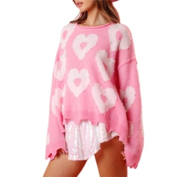 Women Kawaii Bow Long Sleeve Oversized Knit Sweater