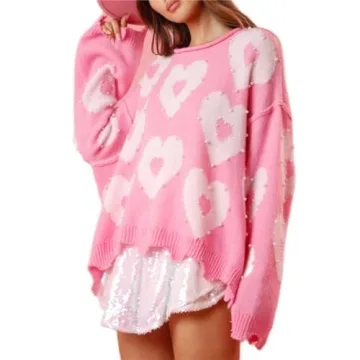 Women Kawaii Bow Long Sleeve Oversized Knit Sweater