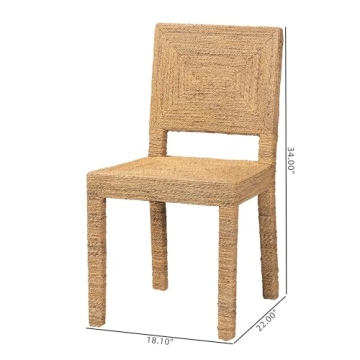 Bali & Pari Anfield Seagrass Dining Chair for Comfort