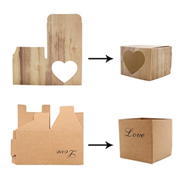 VGOODALL 50PCS Wedding Favor Boxes with Twine Decorations