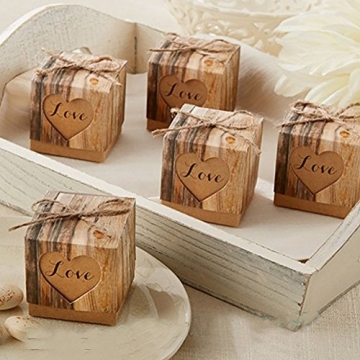 VGOODALL 50PCS Wedding Favor Boxes with Twine Decorations