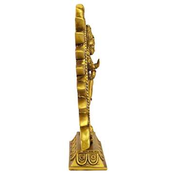Design Toscano Dancing Shiva Nataraja Indian Hindu Statue, Small Size, 6 inches Wide, 8 inches Tall, Cast Stone Resin, Antique Gold Finish